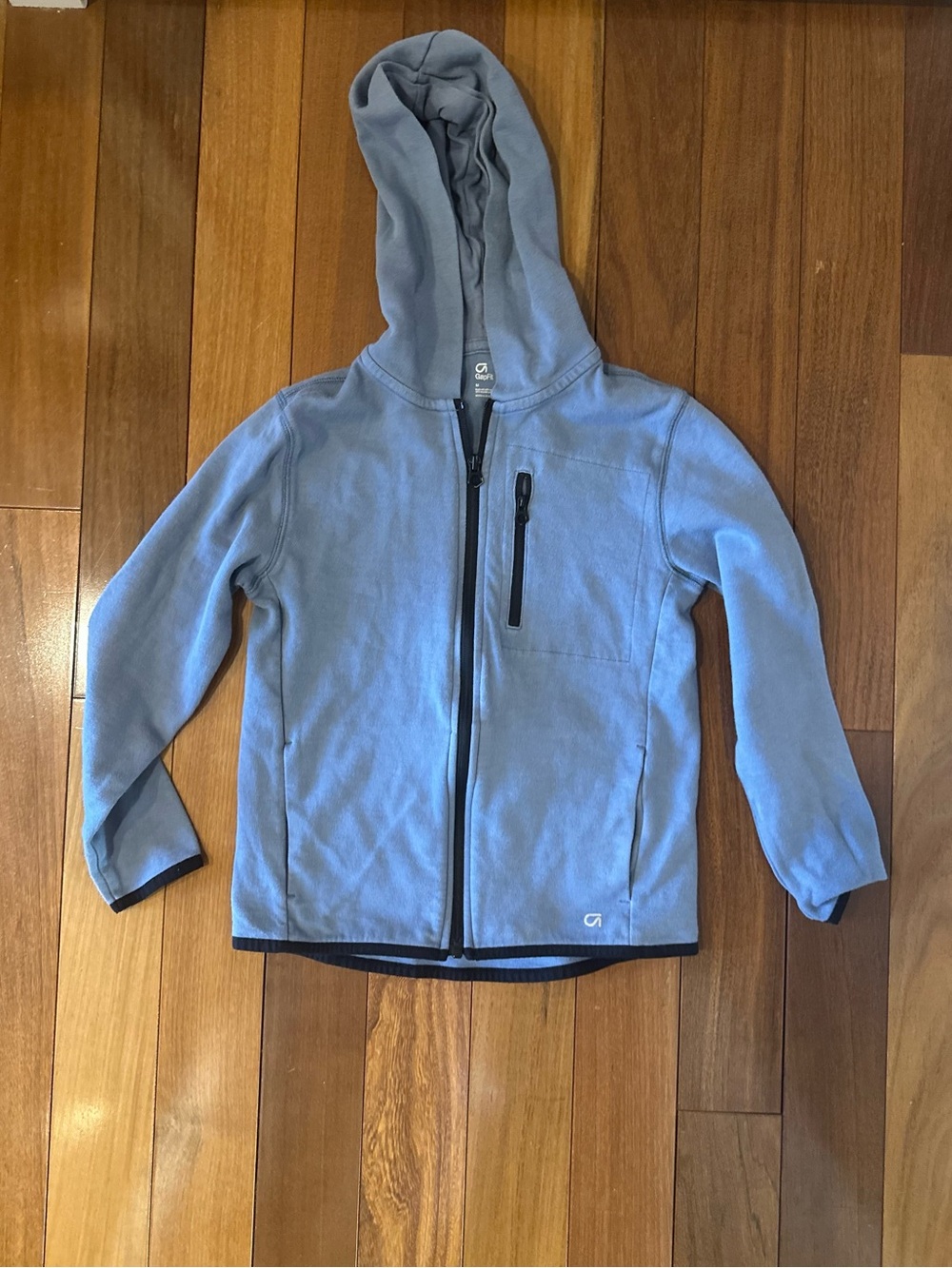 GAP Boys Light Blue Full-Zip Hooded Sweatshirt